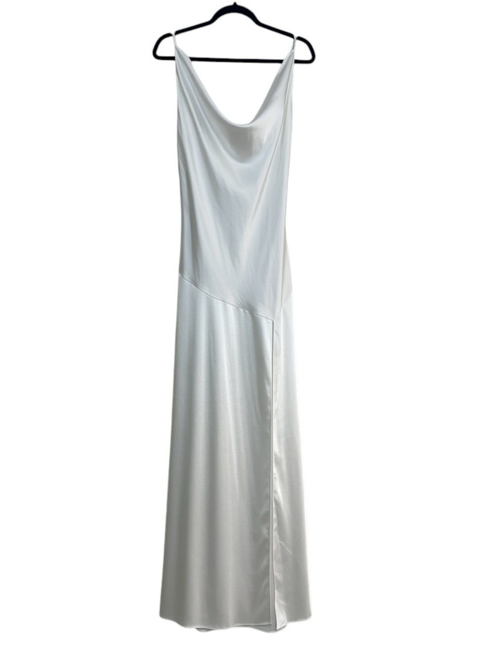 NEW Elliatt Clementine White Cowl Neck Satin Dress, Large